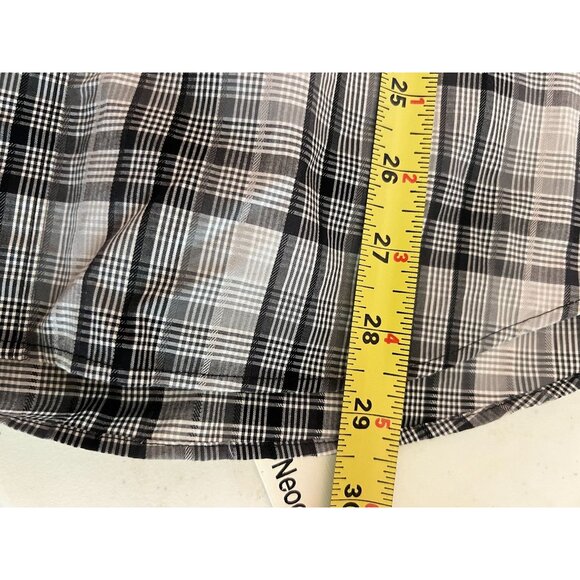 Calvin Klein Mens Plaid Button-Up Shirt Gray & Black Size L Long Sleeve - Picture 6 of 7
